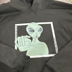 The Alien Graphic Hoodie with Mint Green Print